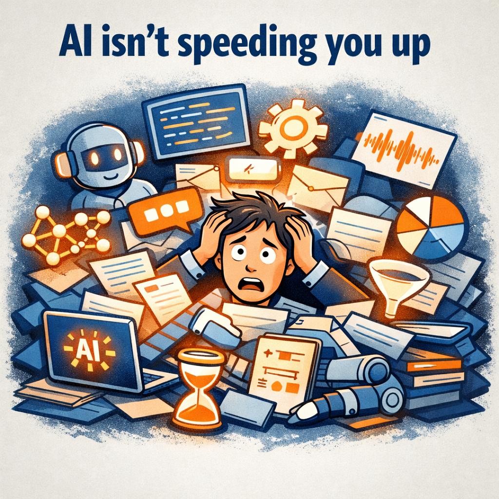 “AI is the new shiny object… and it’s quietly costing businesses time.”